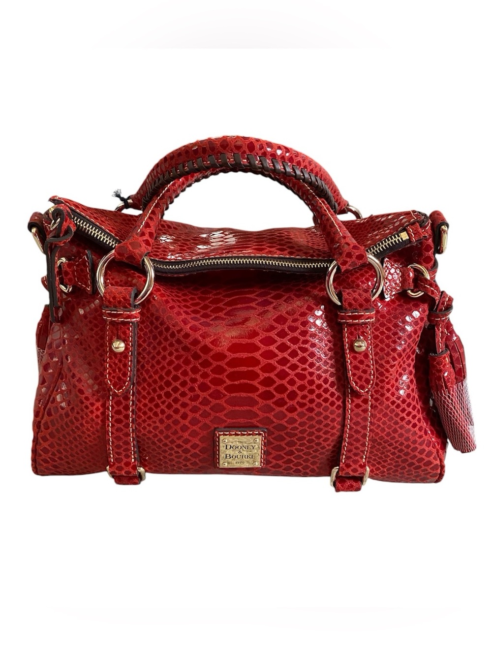 Dooney and Bourke Exclusive embossed leather satchel - Picture 2 of 11